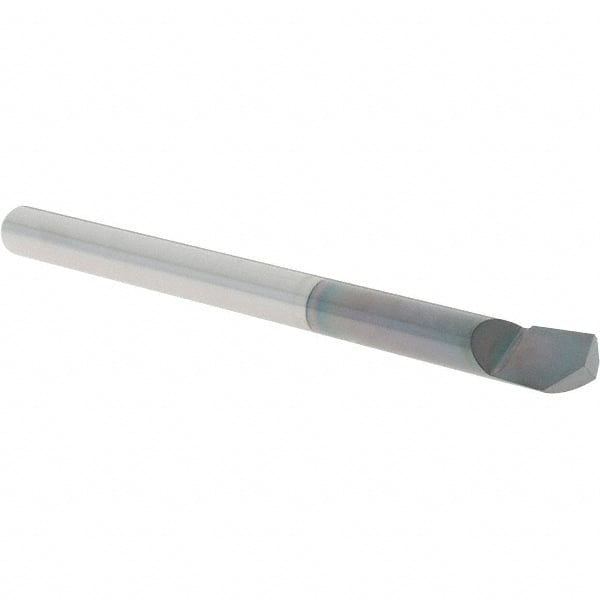 Scientific Cutting Tools - 0.3" Min Bore Diam, 1" Max Bore Depth, 1/4 Shank Diam, Helical Boring Bar - Right Hand Cut, Solid Carbide, AlTiN+ Finish - Exact Tooling