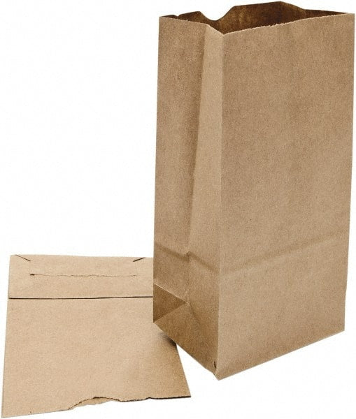 DURO BAG MFR - Kraft Grocery Bag - 4-5/16 x 2-7/16 x 7-7/8, Brown - Exact Tooling