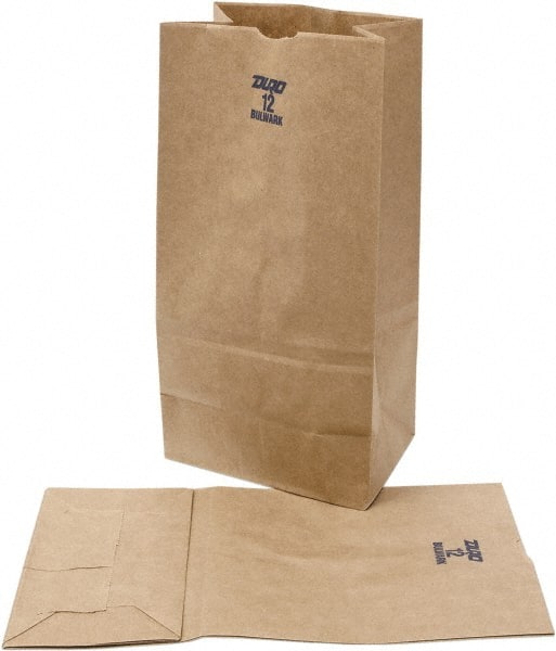 DURO BAG MFR - Kraft Grocery Bag - 7-1/16 x 4-1/2 x 13-3/4, Brown - Exact Tooling