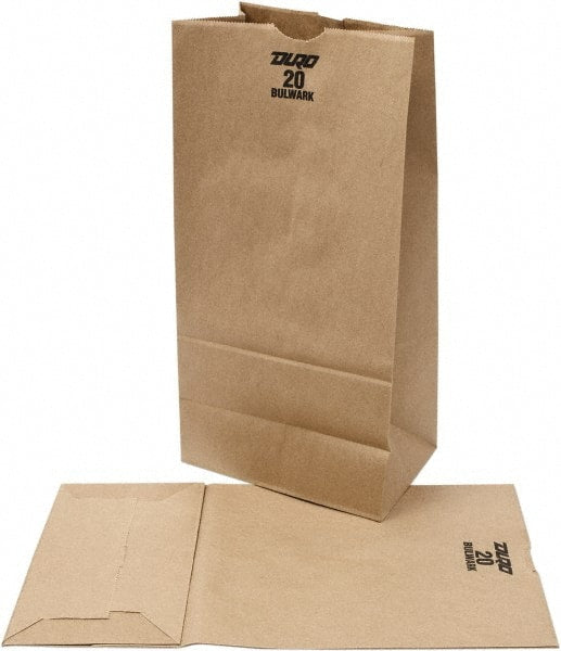 DURO BAG MFR - Kraft Grocery Bag - 8-1/4 x 5-5/16 x 16-1/8, Brown - Exact Tooling