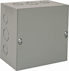 nVent Hoffman - Steel Junction Box Enclosure Screw Flat Cover - NEMA 1, 6" Wide x 6" High x 4" Deep - Exact Tooling