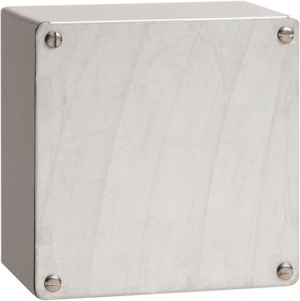 nVent Hoffman - Steel Junction Box Enclosure Screw Flat Cover - NEMA 3, 4, 12, 12" Wide x 12" High x 6" Deep - Exact Tooling