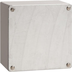 nVent Hoffman - Steel Junction Box Enclosure Screw Flat Cover - NEMA 3, 4, 12, 8" Wide x 8" High x 4" Deep - Exact Tooling