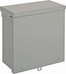nVent Hoffman - Steel Junction Box Enclosure Screw Flat Cover - NEMA 3R, 8" Wide x 8" High x 4" Deep - Exact Tooling