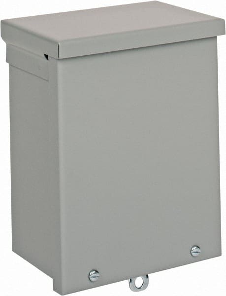 nVent Hoffman - Steel Junction Box Enclosure Screw Flat Cover - NEMA 3R, 6" Wide x 8" High x 4" Deep - Exact Tooling