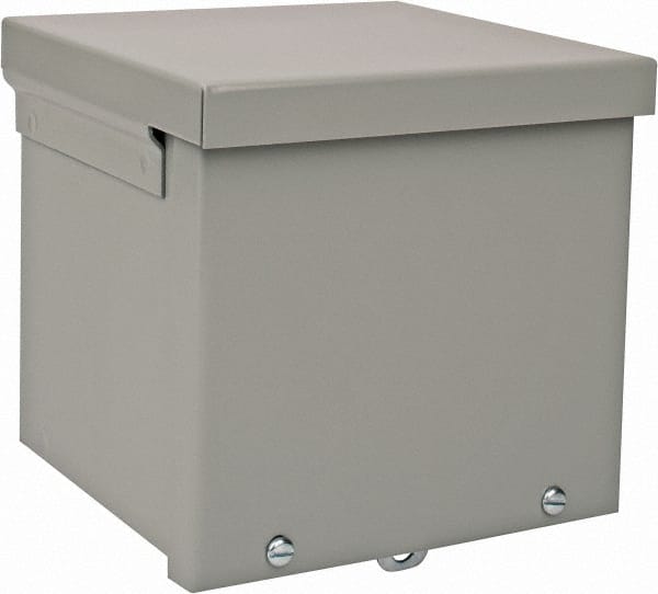 nVent Hoffman - Steel Junction Box Enclosure Screw Flat Cover - NEMA 3R, 6" Wide x 6" High x 6" Deep - Exact Tooling