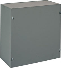 nVent Hoffman - Steel Junction Box Enclosure Screw Flat Cover - NEMA 1, 12" Wide x 12" High x 6" Deep - Exact Tooling