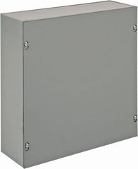 nVent Hoffman - Steel Junction Box Enclosure Screw Flat Cover - NEMA 1, 12" Wide x 12" High x 4" Deep - Exact Tooling