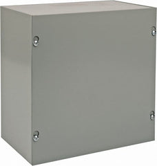 nVent Hoffman - Steel Junction Box Enclosure Screw Flat Cover - NEMA 1, 10" Wide x 10" High x 6" Deep - Exact Tooling