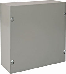nVent Hoffman - Steel Junction Box Enclosure Screw Flat Cover - NEMA 1, 10" Wide x 10" High x 4" Deep - Exact Tooling