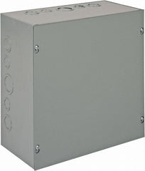nVent Hoffman - Steel Junction Box Enclosure Screw Flat Cover - NEMA 1, 12" Wide x 12" High x 6" Deep - Exact Tooling
