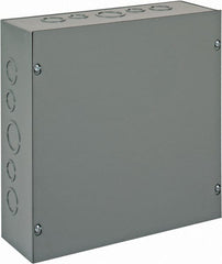 nVent Hoffman - Steel Junction Box Enclosure Screw Flat Cover - NEMA 1, 12" Wide x 12" High x 4" Deep - Exact Tooling