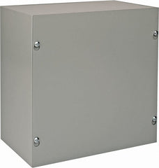 nVent Hoffman - Steel Junction Box Enclosure Screw Flat Cover - NEMA 1, 10" Wide x 10" High x 6" Deep - Exact Tooling