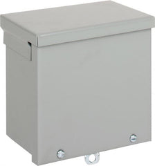 nVent Hoffman - Steel Junction Box Enclosure Screw Flat Cover - NEMA 3R, 6" Wide x 6" High x 4" Deep - Exact Tooling