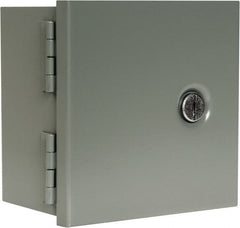 nVent Hoffman - Steel Junction Box Enclosure Hinge Flat Cover - NEMA 1, 6" Wide x 6" High x 4" Deep - Exact Tooling