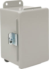 nVent Hoffman - Steel Junction Box Enclosure Hinge Flat Cover - NEMA 12, 13, 4" Wide x 6" High x 4" Deep - Exact Tooling