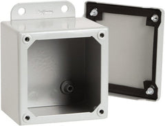 nVent Hoffman - Steel Junction Box Enclosure Screw Flat Cover - NEMA 12, 13, 6" Wide x 8" High x 3-1/2" Deep - Exact Tooling