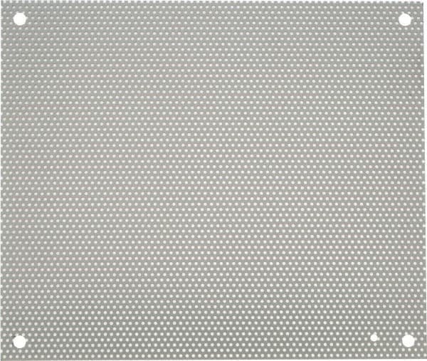 nVent Hoffman - 14-1/2" OAW x 17" OAH Powder Coat Finish Electrical Enclosure Perforated Panel - 20" x 16" Box, 16 Gauge Steel, Use with A20N16ALP/A20N16BLP - Exact Tooling