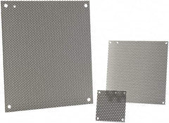 nVent Hoffman - 8-1/4" OAW x 10-1/4" OAH Powder Coat Finish Electrical Enclosure Nonperforated Panel - 12" x 10" Box, 14 Gauge Steel, Use with A12N104/A12N106/A12R106HCR - Exact Tooling