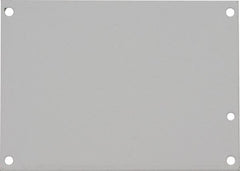 nVent Hoffman - 4-7/8" OAW x 6-7/8" OAH Powder Coat Finish Electrical Enclosure Junction Box Panel - 8" x 6" Box, 14 Gauge Steel, Use with A864CHSCFG/A864PHC/A864PHCW - Exact Tooling