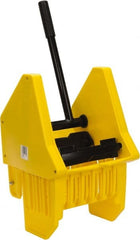 PRO-SOURCE - 32 Qt Plastic Wringer - 11-1/2" Long x 17" High x 12-1/2" Wide, Yellow, Steel Handle - Exact Tooling
