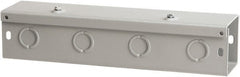 nVent Hoffman - 6" High x 6" Wide x 60" Long, Screw Mount Solid Wall Wire Duct - Gray, 20 Knockouts, Hinged Cover, Steel - Exact Tooling