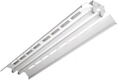 Cooper Lighting - 2 Lamps, 32 Watts, Fluorescent, Low Bay Fixture - 48" Long x 4-5/8" High x 12" Wide, 120-277 Volt, Steel Housing, 8% Uplight - Exact Tooling