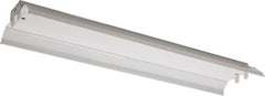 Cooper Lighting - 2 Lamps, 32 Watts, Fluorescent, Low Bay Fixture - 48" Long x 4-5/8" High x 12" Wide, 120-277 Volt, Steel Housing - Exact Tooling
