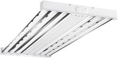 Cooper Lighting - 6 Lamps, 54 Watts, Fluorescent, High Bay Fixture - 48" Long x 2-15/32" High x 19-17/32" Wide, 120-277 Volt, Steel Housing - Exact Tooling