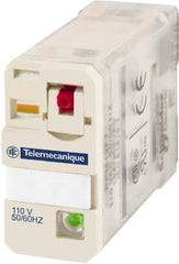 Square D - 5 Pins, Ice Cube Electromechanical Plug-in General Purpose Relay - 15 Amp at 277 V, SPDT, 24 VDC, 14mm Wide x 40mm High x 27mm Deep - Exact Tooling