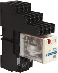 Schneider Electric - 1,500 VA Power Rating, Electromechanical Plug-in General Purpose Relay - 3 Amp at 250 VAC & 28 VDC, 6 at 250/277 VAC & 28 VDC, 8 Amp at 30 VDC, 4CO, 230 VAC at 50/60 Hz - Exact Tooling