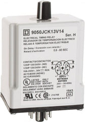 Square D - 8 Pin, 999 hr Delay, DPDT Time Delay Relay - 10 Contact Amp, 24 VAC/VDC - Exact Tooling