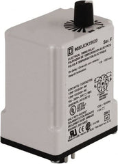 Square D - 8 Pin, 3 min Delay, DPDT Time Delay Relay - 10 Contact Amp, 110 VDC & 120 VAC - Exact Tooling