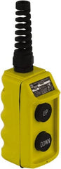 Schneider Electric - 2 Operator, Pushbutton Pendant Control Station - Up-Down (Legend), Momentary Switch, 2NO Contact, NEMA 4 - Exact Tooling