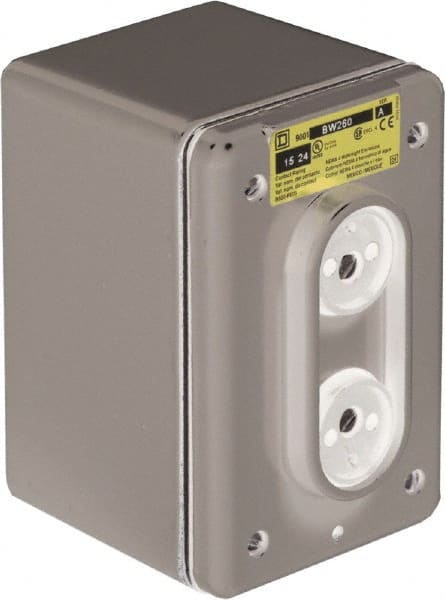 Schneider Electric - 2 Operator, Pushbutton Control Station - Blank (Legend), Momentary Switch, 2NO/2NC Contact, NEMA 4 - Exact Tooling