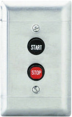 Schneider Electric - 2 Operator, Flush Pushbutton Control Station - Start-Stop (Legend), Momentary Switch, NO/NC Contact, NEMA 1 - Exact Tooling