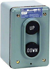 Schneider Electric - 2 Operator, Pushbutton Pendant Control Station - Up-Down (Legend), Maintained Switch, 2NO Contact, NEMA 4 - Exact Tooling