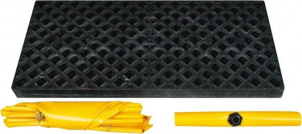 UltraTech - 66 Gal Sump, 3,000 Lb Capacity, 2 Drum, Polyethylene Spill Deck or Pallet - 54" Long x 25" Wide x 4" High, Low Profile, Inline Drum Configuration - Exact Tooling