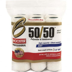 Wooster Brush - 1/2" Nap, 9" Wide Paint Roller - Semi-Rough Texture, Wool/Poly Blend - Exact Tooling