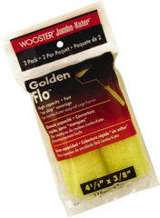 Wooster Brush - 3/8" Nap, 4-1/2" Wide Paint Mini Roller Covers - Medium Texture, Synthetic Knit - Exact Tooling