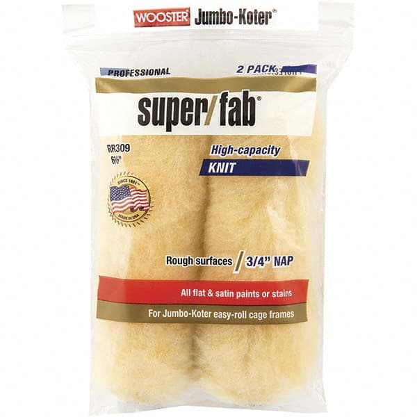 Wooster Brush - 3/4" Nap, 6-1/2" Wide Paint Mini Roller Covers - Rough Texture, Synthetic Knit - Exact Tooling