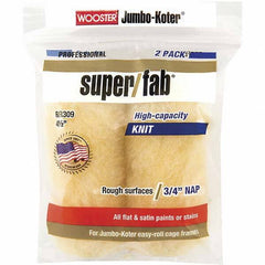 Wooster Brush - 3/4" Nap, 4-1/2" Wide Paint Mini Roller Covers - Rough Texture, Synthetic Knit - Exact Tooling