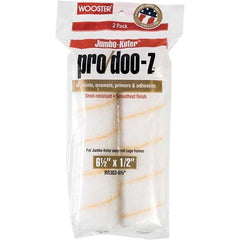 Wooster Brush - 1/2" Nap, 6-1/2" Wide Paint Mini Roller Covers - Semi-Rough Texture, Woven - Exact Tooling