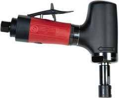 Chicago Pneumatic - 1/4" Collet, Angle Handle, Air Angle Die Grinder - 20,000 RPM, Rear Exhaust, 23.3 CFM, 0.54 hp, 90 psi, 6.35mm Inlet - Exact Tooling