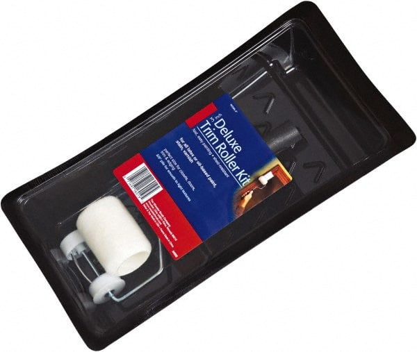 Wooster Brush - 3" Long, 3/8" Nap, Trim Paint Roller Kit - Includes Paint Tray, Roller Cover & Frame - Exact Tooling
