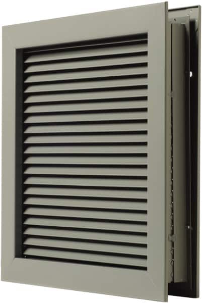 National Guard Products - 19" Wide x 19" High, Solid Steel Louver - 18" Opening Width, 18" Opening Height - Exact Tooling