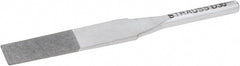 Strauss - 2.244" OAL Very Fine Flat Needle Diamond File - 0.238" Wide x 0.118" Thick, 0.59 LOC, Gray, 30 Grit - Exact Tooling