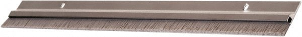 National Guard Products - 5/16" Back Strip Brush Width, Aluminum Door Bottom Sweep - 1" Bristle Length, Nylon, 1" OAL, 1" High, Anodized Alum Coated - Exact Tooling