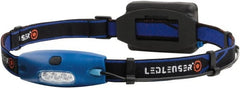 LED LENSER - White LED Bulb, Hands-free Flashlight - Black Aluminum Body, 4 AAA Batteries Included - Exact Tooling
