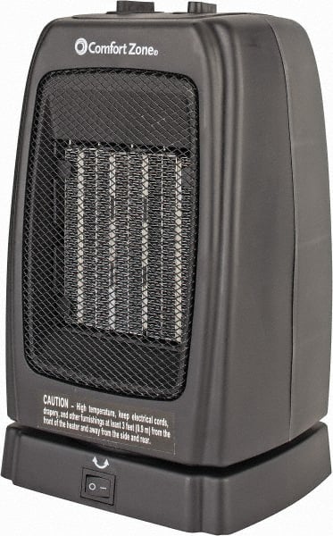 Comfort Zone - 5,120 Max BTU Rating, Ceramic Heater - 12.5 Amps, 120 Volts - Exact Tooling